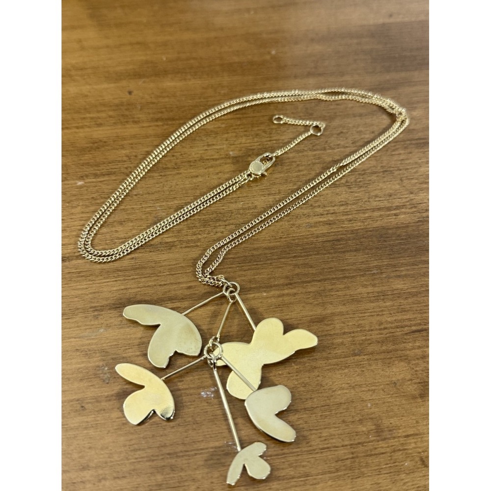 Marc Jacobs Butterfly Necklace Silver Statement Pendant Choker Crystal Charm‎